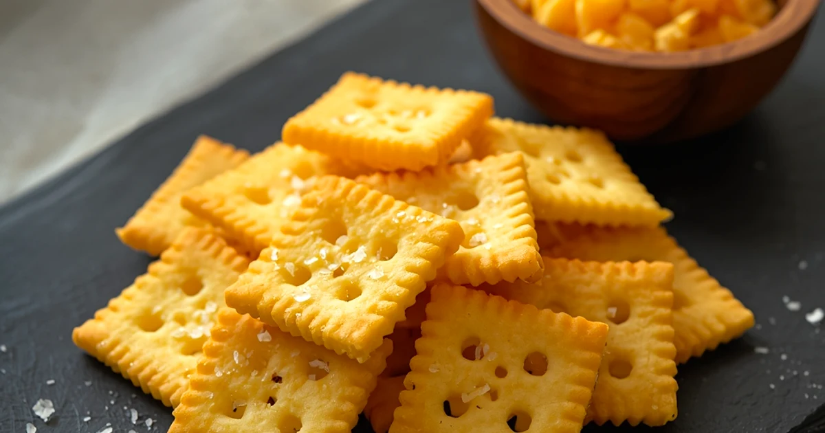 Biscuits salés croustillants au cheddar intense et pointe d'épices