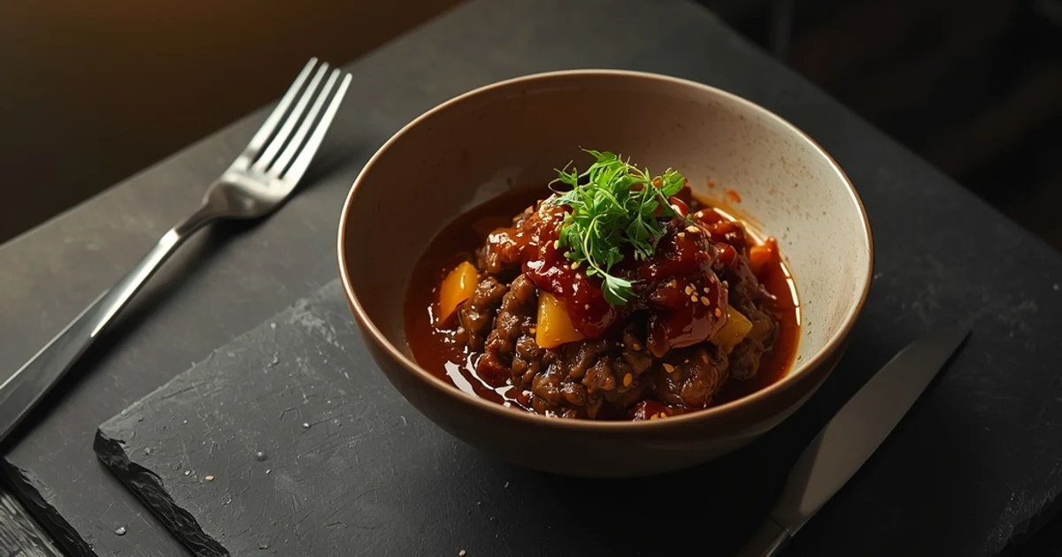 Bol de bœuf coréen fondant aux épices douces et légumes croquants