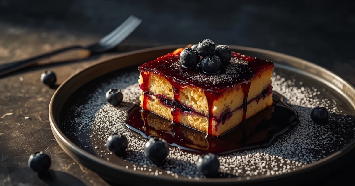 Gâteau renversé aux myrtilles à l'Air Fryer : un délice fondant et fruité