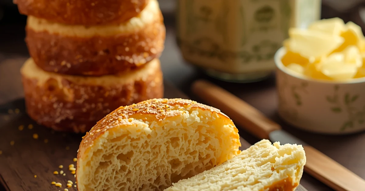 Petits pains anglais au levain naturel cuits à la poêle